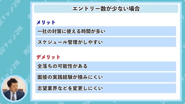 エントリー数が少ない場合